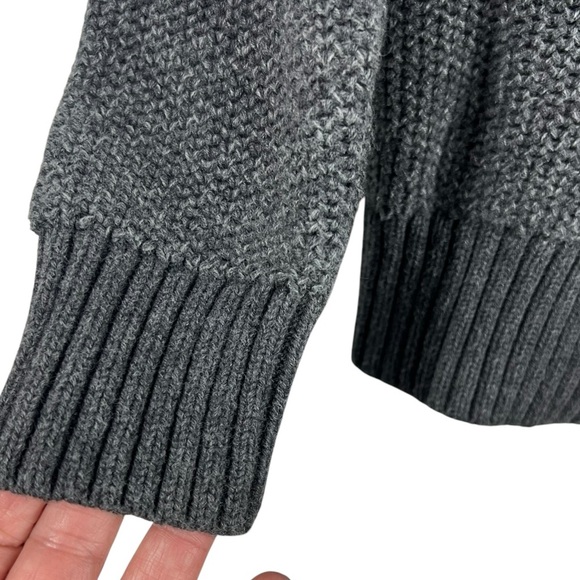 HARLEY DAVIDSON Women's XL Grey Ombre Cable Knit 1/4 Zip Pullover Sweater HDLogo - Picture 9 of 10